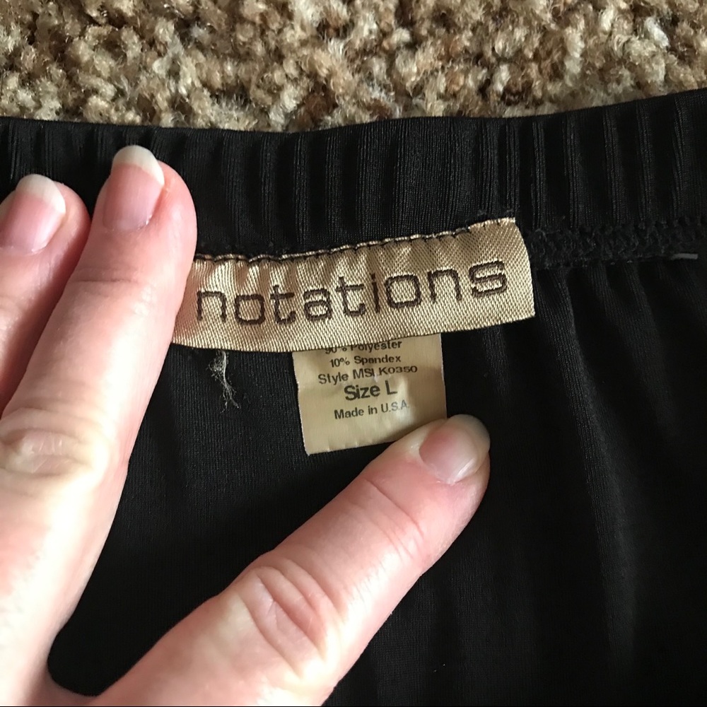 Nice Classic NOTATIONS Black Skirt - LG - Picture 4 of 4